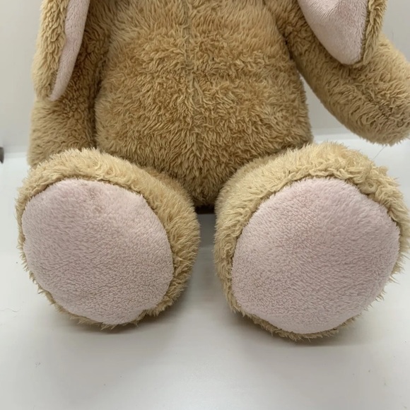 Build a Bear Pawlette Tan Bunny Bunny Rabbit with Floppy Pink Ears White Tail - Picture 4 of 14